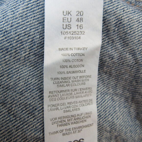 ASOS DESIGN Maternity Women's Medium Wash Denim Baggy Boyfriend Jeans 16 - Picture 6 of 9